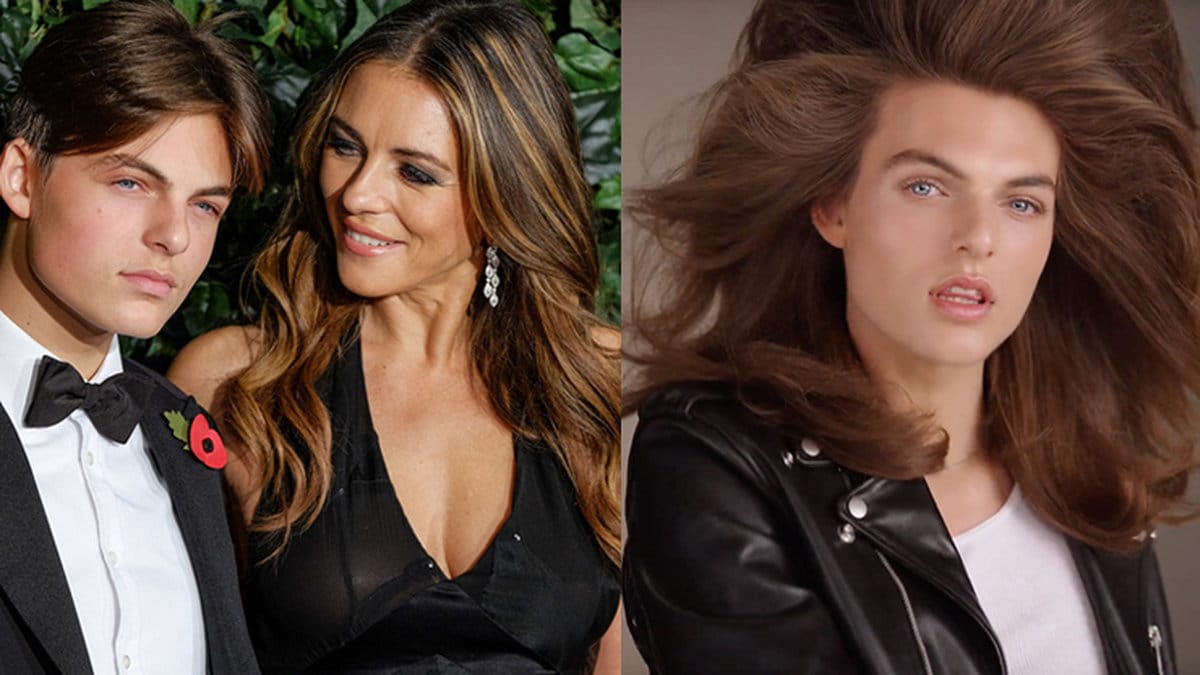 Liz Hurley och sonen Damian Hurley