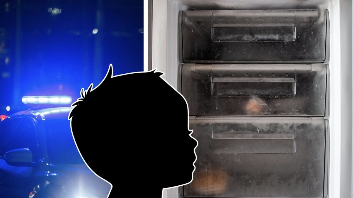 Pojken hittades död i en frys i bostaden.