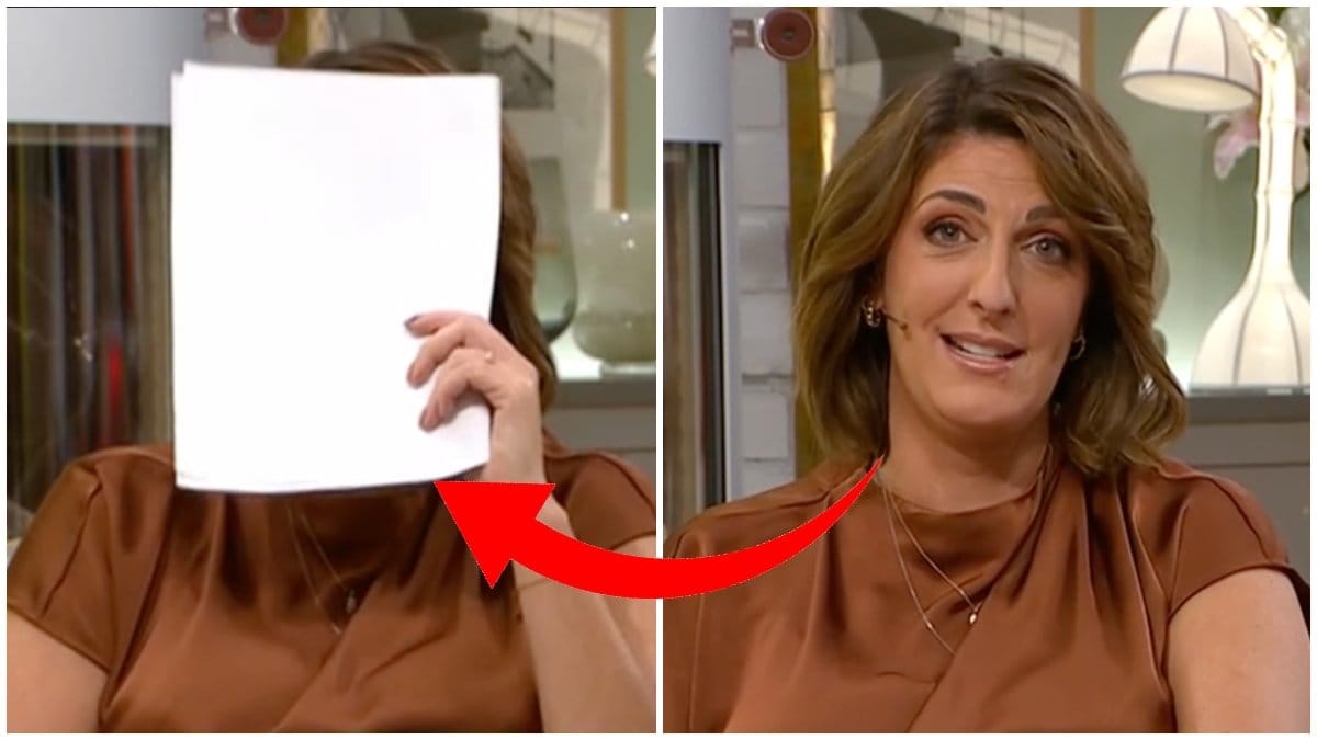 Två bilder på Nyhetsmorgons programledare Soraya Lavasani.