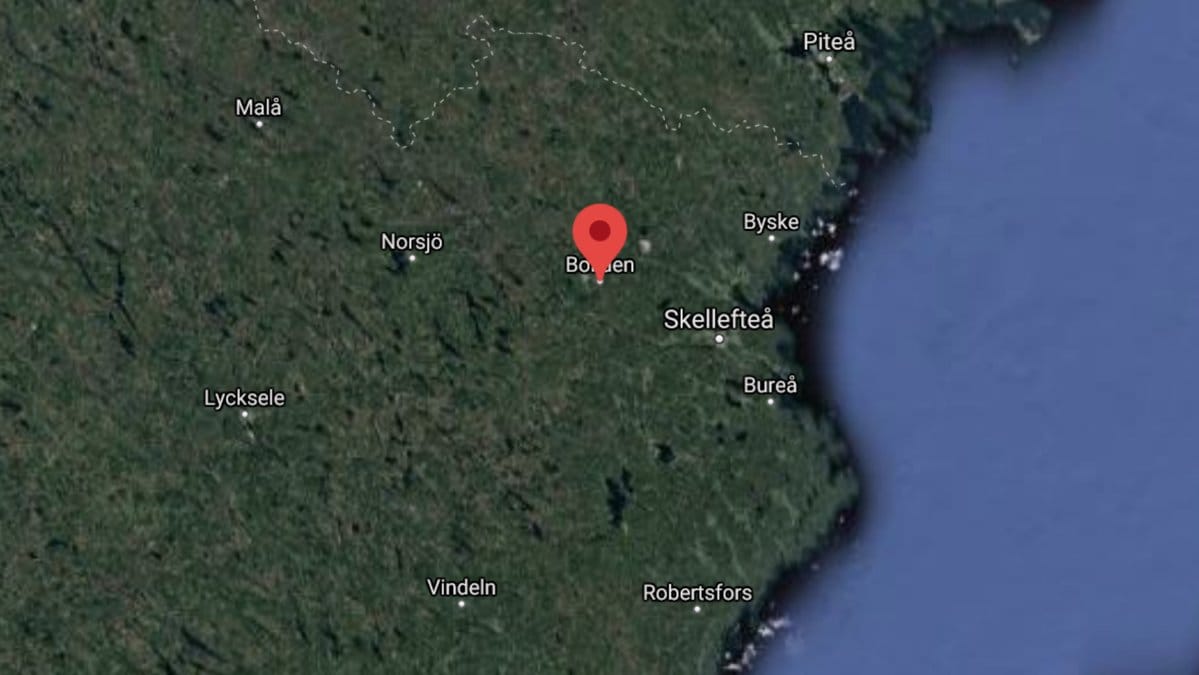  Skalvet kunde kännas 7 kilometer från Boliden. I