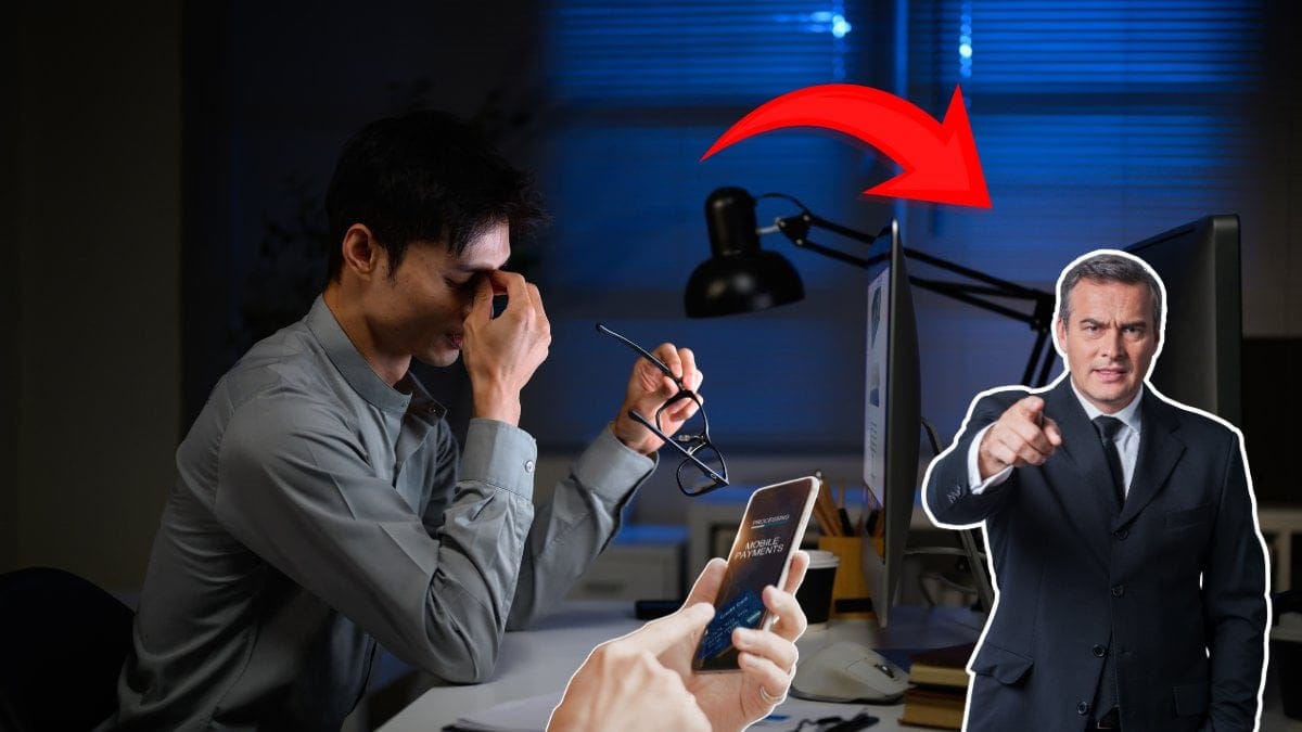 Chef, Anställd, pil, mobil