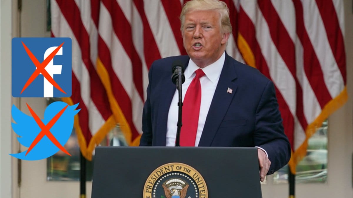 Donald Trump i bråk med Twitter.