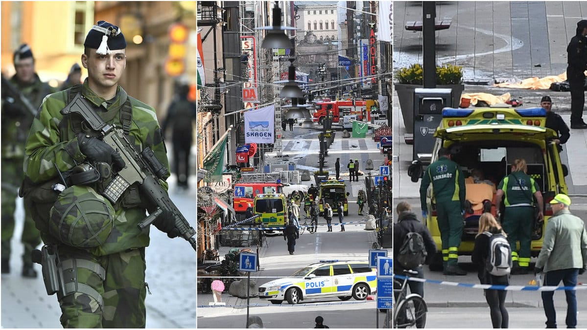 Avspärrningar av polis. 