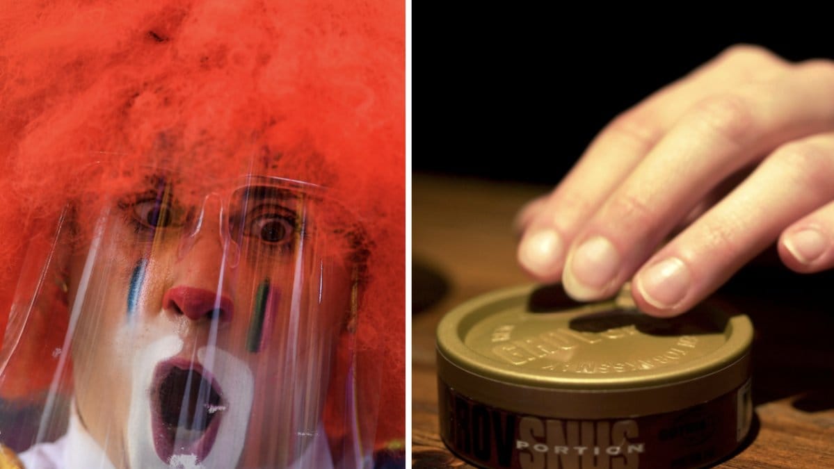 En svensk komiker ertappades med narkotika i sin snusdosa.