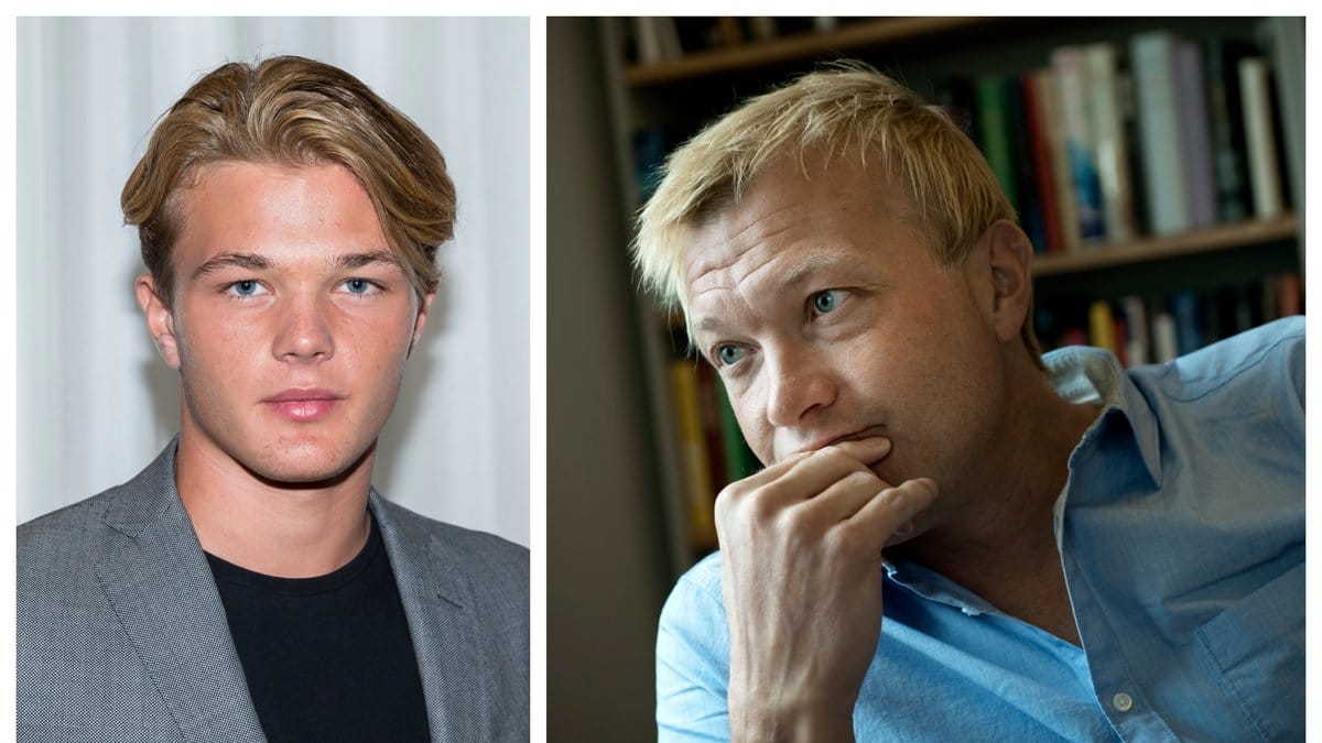 Lance Hedman Graaf, 21, stöttas av pappa Magnus Hedman, 48.
