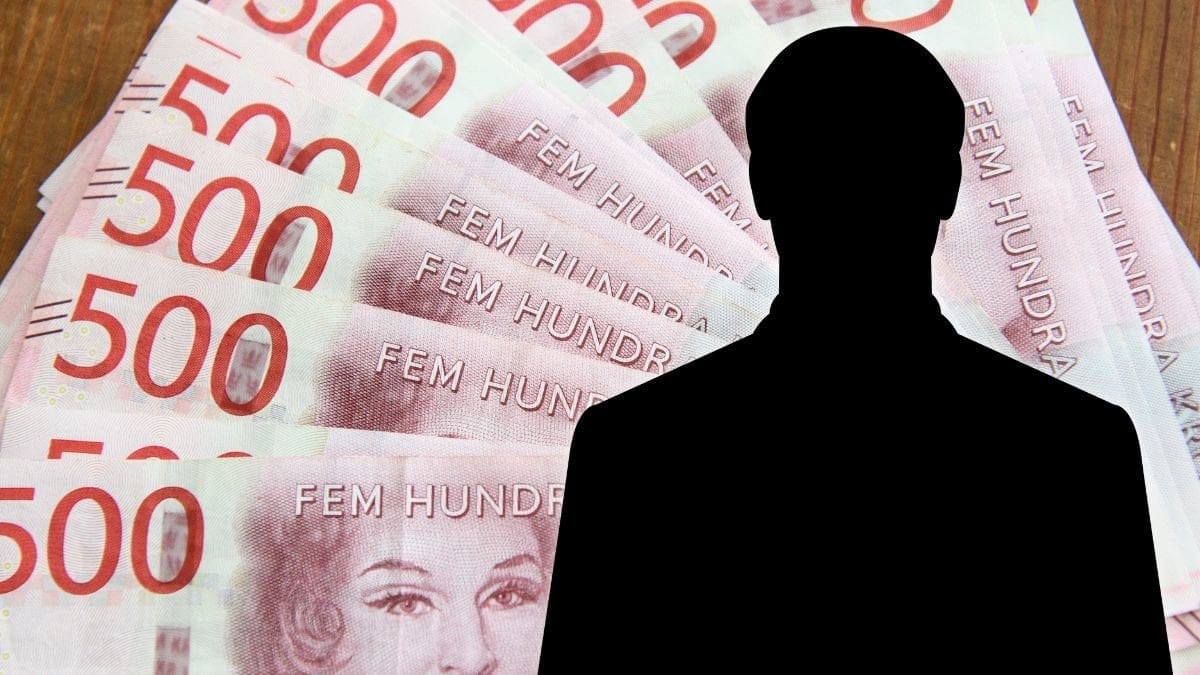 Pengar och siluett av en man.