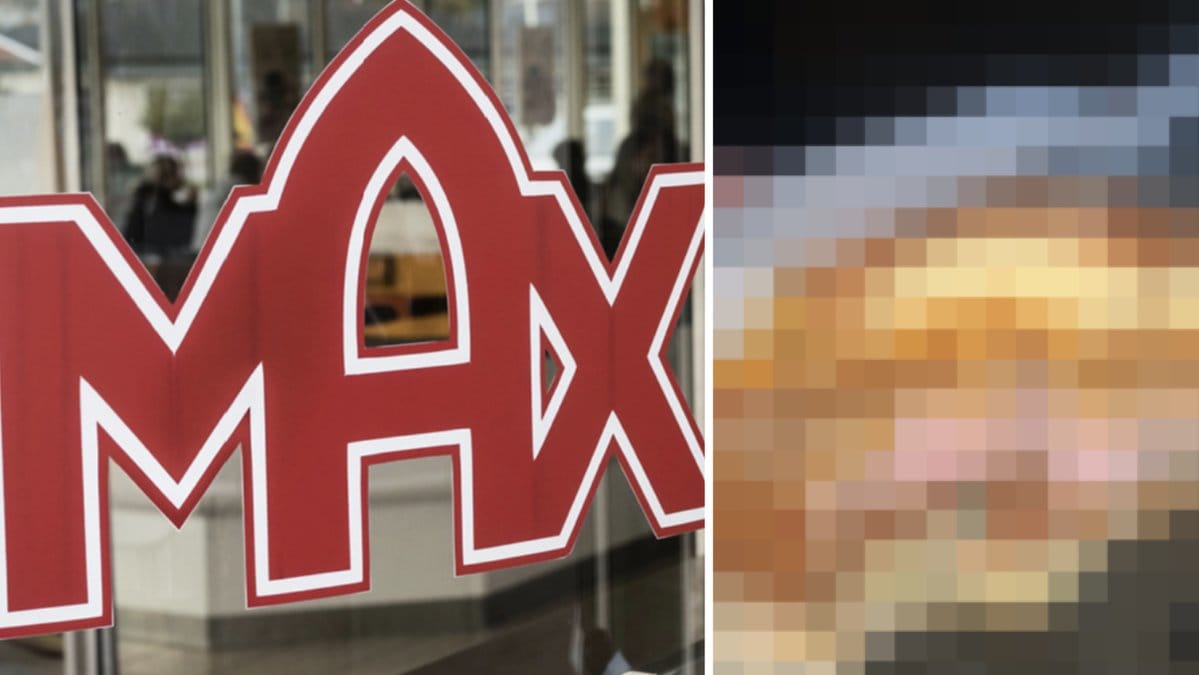 Johan chockerades av kycklingburgarens skira, rosa kött.