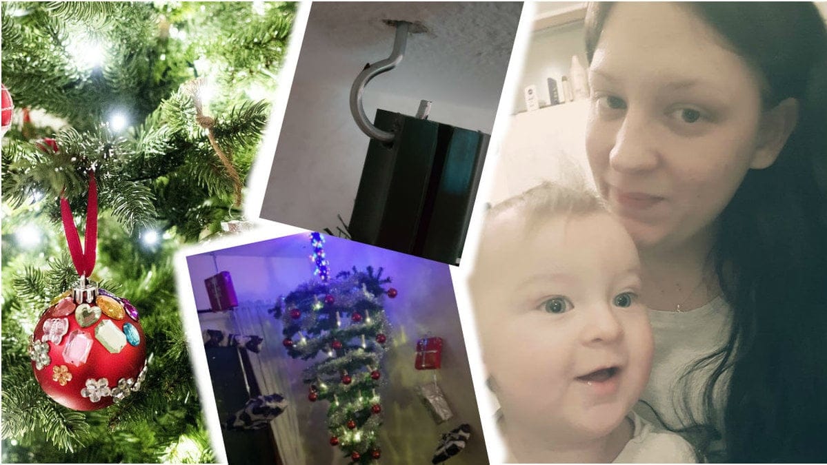 Monias hyllas för sin lösning för dig med småbar som vill ha julgran