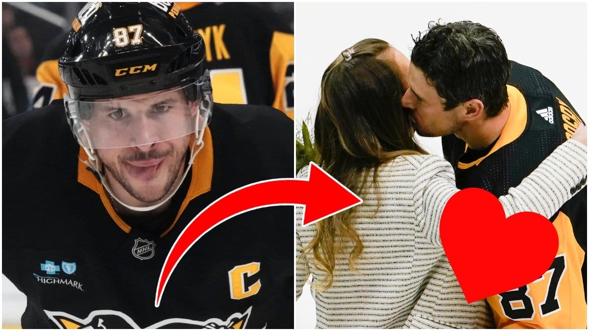 Sidney Crosby och Sidney Crosby och hans flickvän Kathy Lautner.