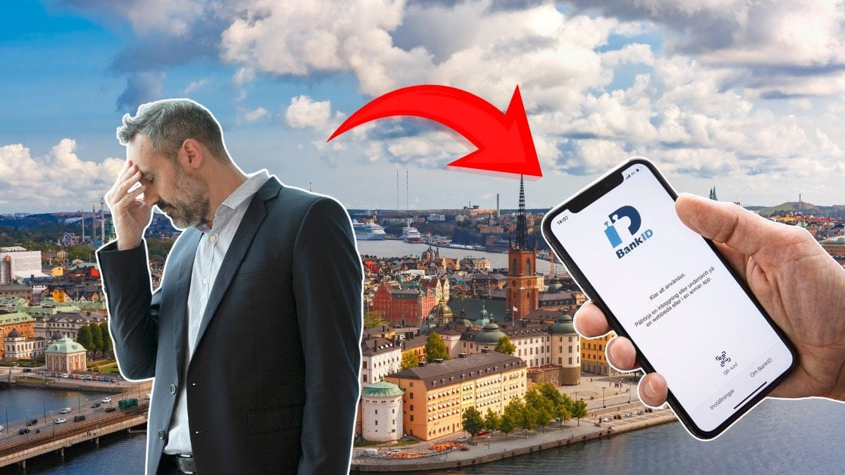 Sverige, BankID, Pil, Man