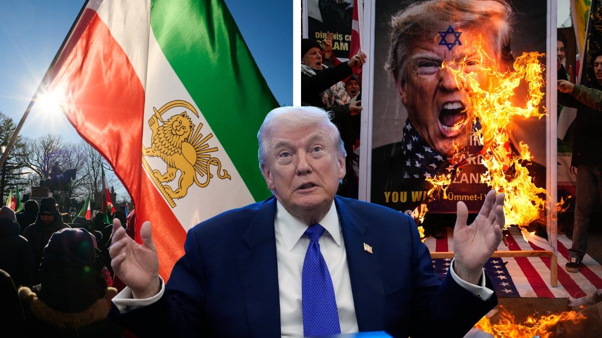 Donald-Trump-Och-Flaga-Iran