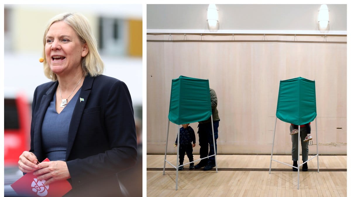 Den första vallokalsundersökningen har släppts.