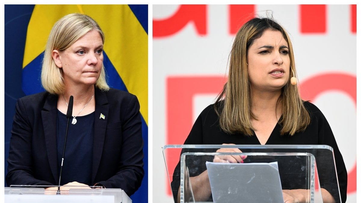 Nooshi Dadgostar (V) medverkade i P1:s partiledarutfrågning.