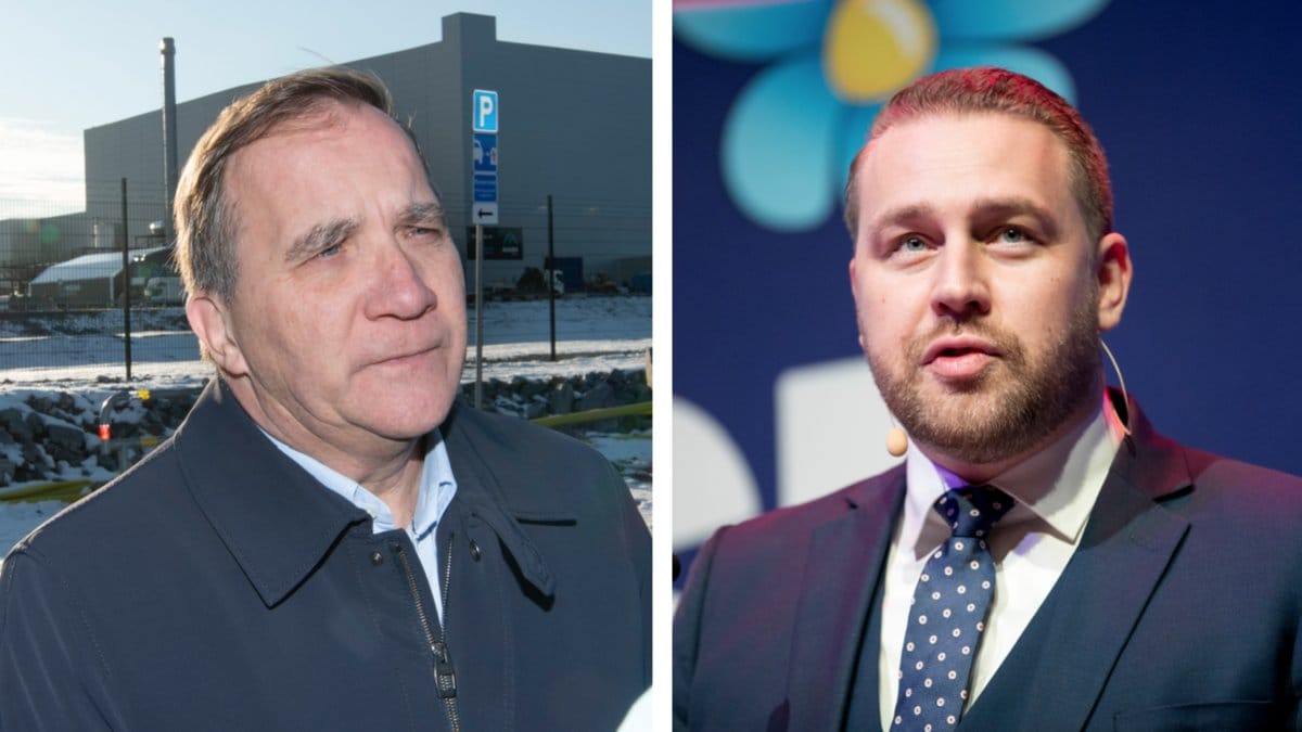 Stefan Löfven och Mattias Karlsson.
