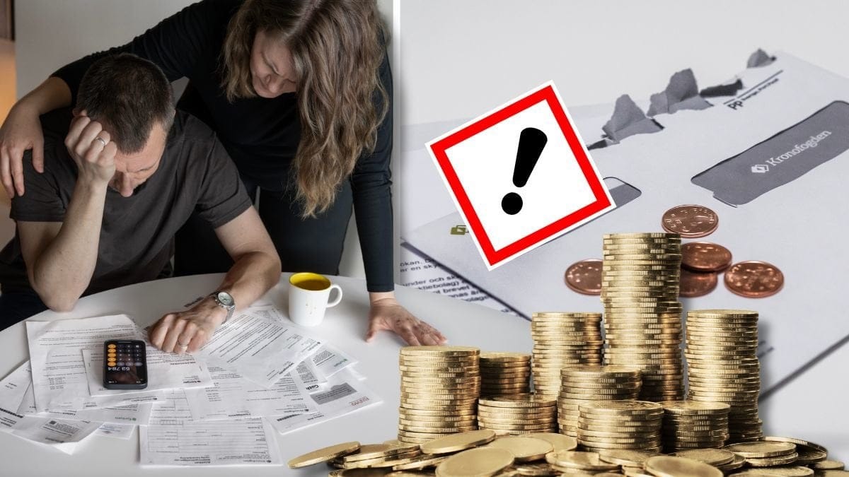 Skuld och räkningar hos kronofogden.