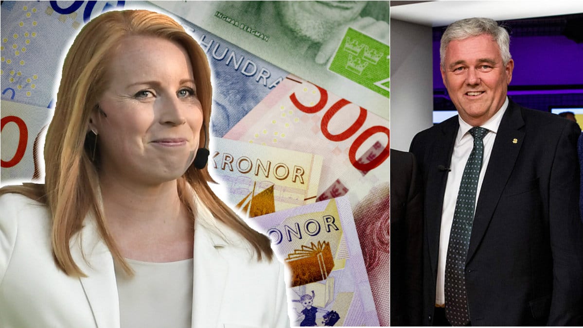Centerpartiets Annie Lööf och Anders W Jonsson.