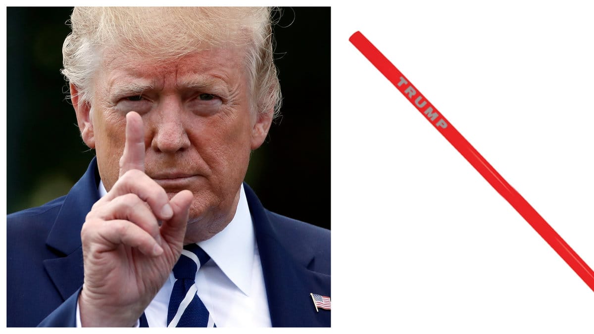 Presidenten börjar sälja egna Trump-sugrör.