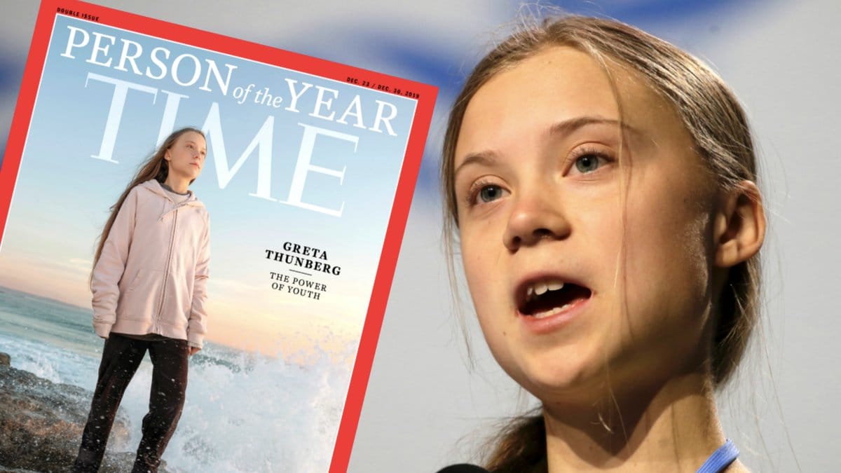 Greta Thunberg, person of the year, Time Magazine. 