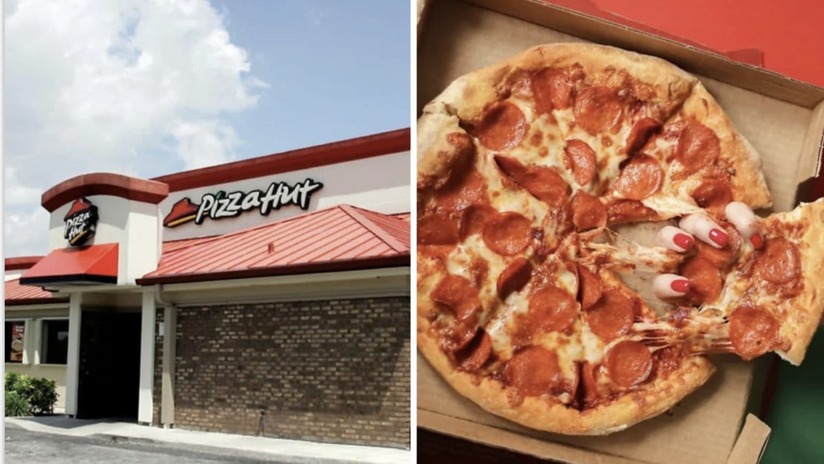 Ett tjejgäng visade sitt missnöje med att attackera personalen på Pizza Hut.