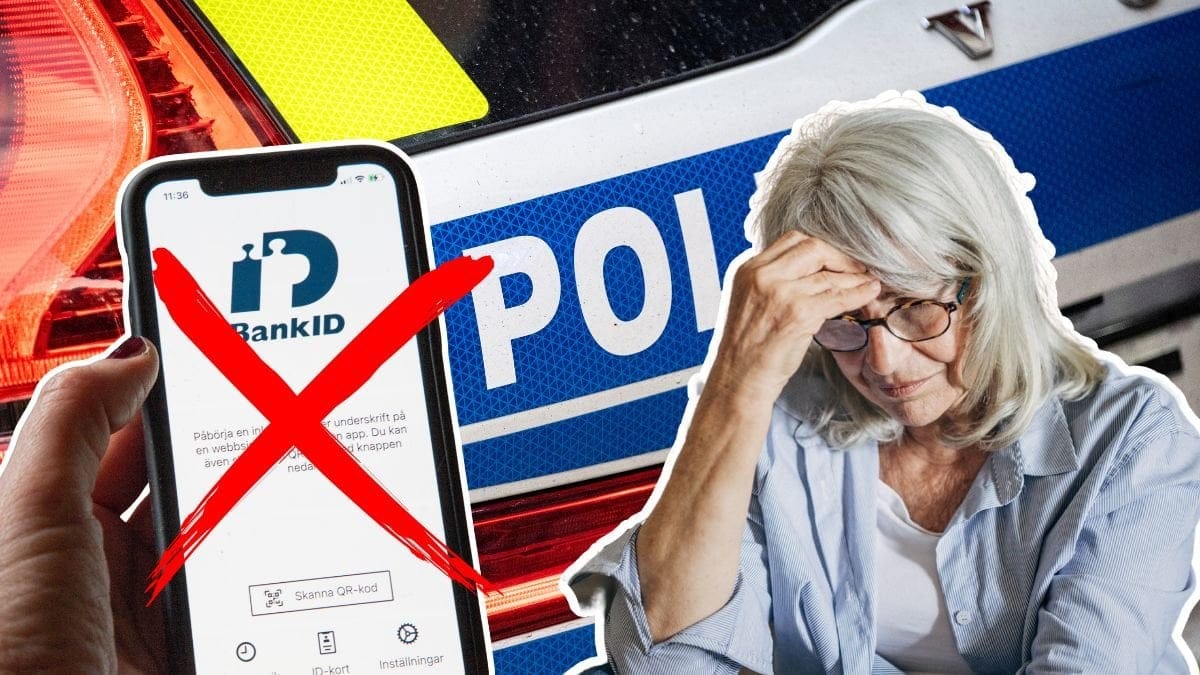 polis, bankID, ledsen tant