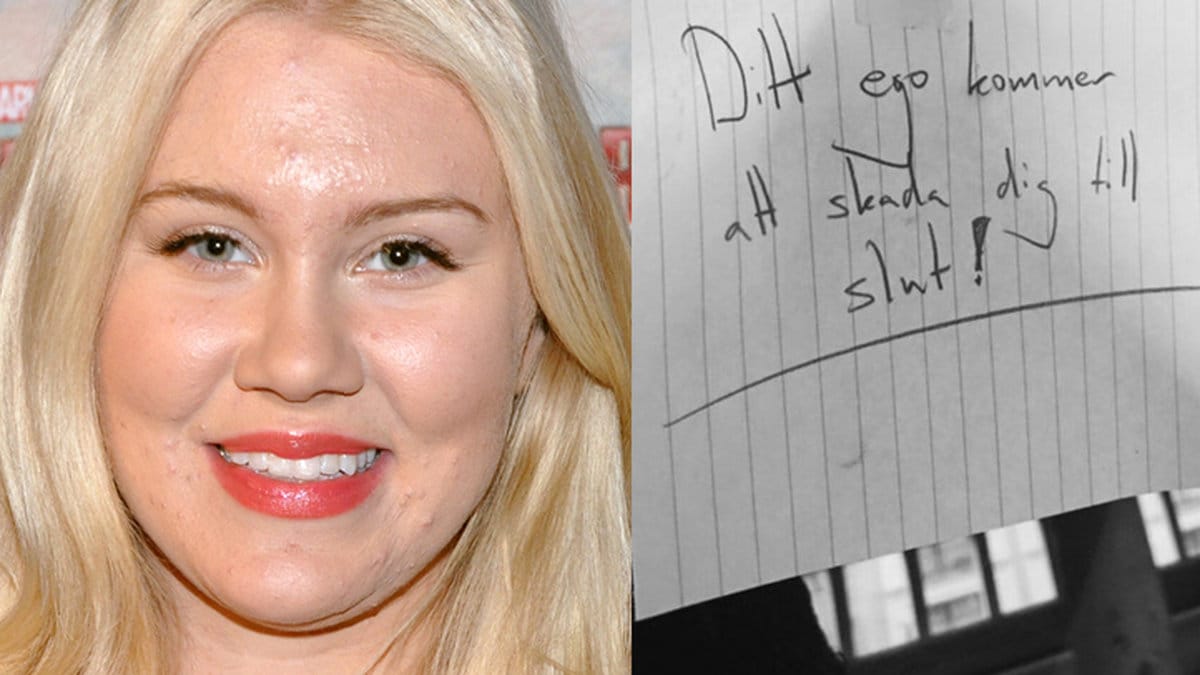 Isabella Blondinbella Löwengrip fejkade en hotbild mot sig själv.
