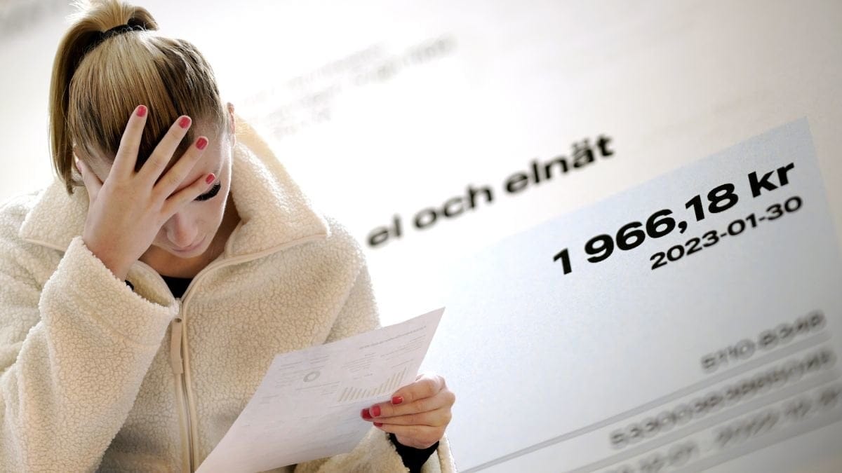 Kvinna med en räkning.