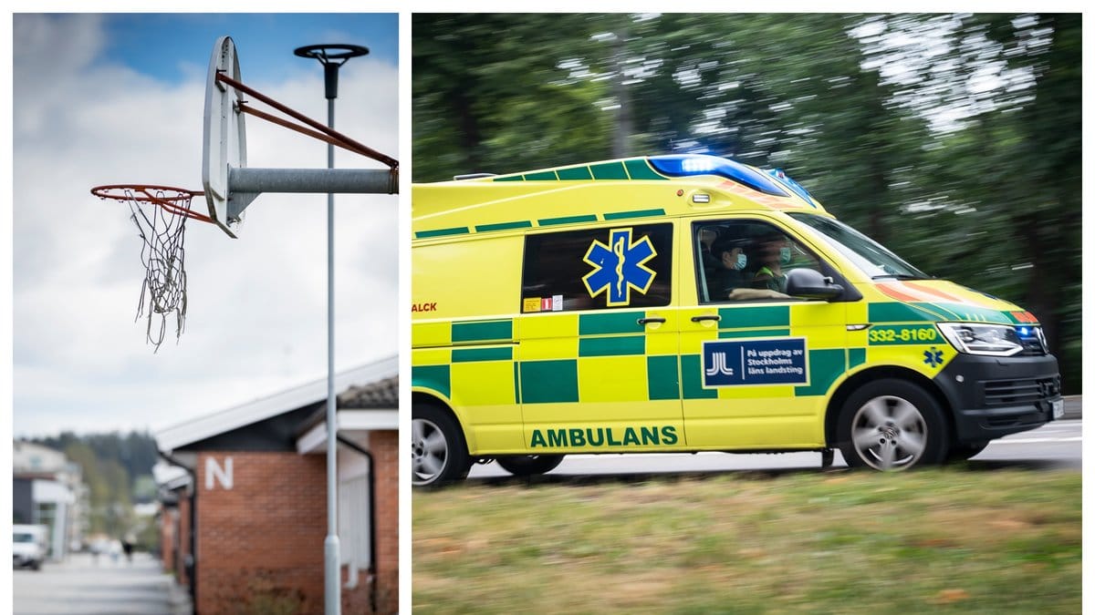 Pojken föll vid en lågstadieskola på Hisingen i Göteborg.