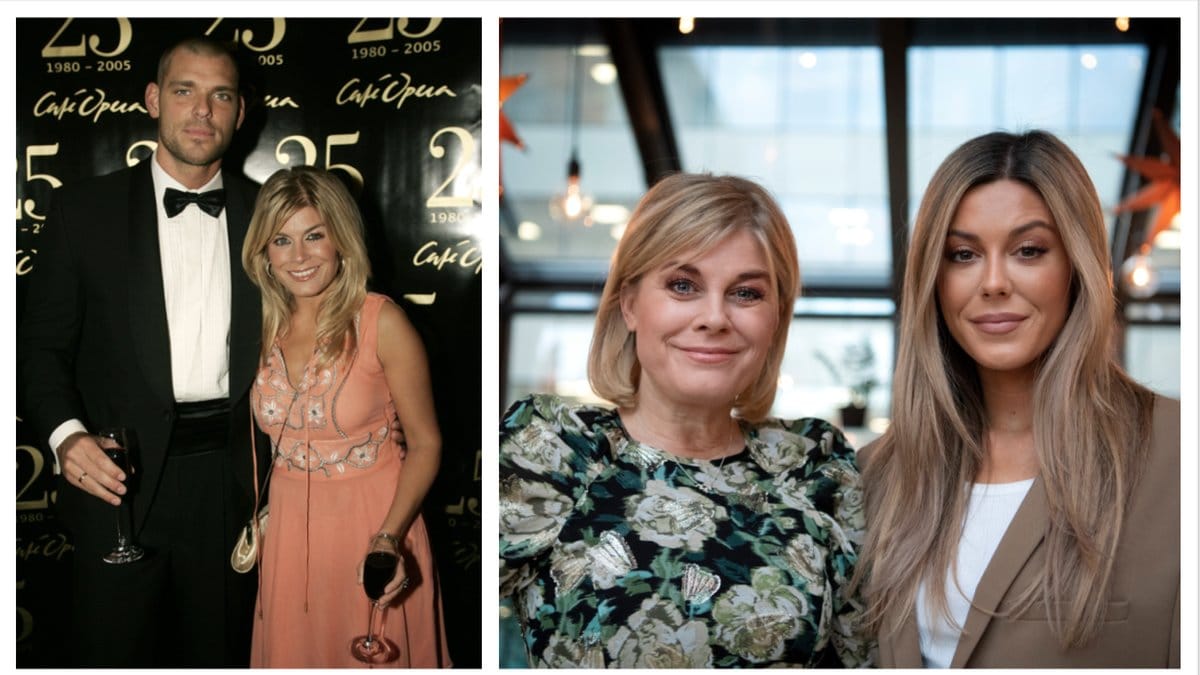 Ena bilden visar Joachim Lennholm och Pernilla Wahlgren. Den andra Pernilla Wahlgren och Bianca Ingrosso.