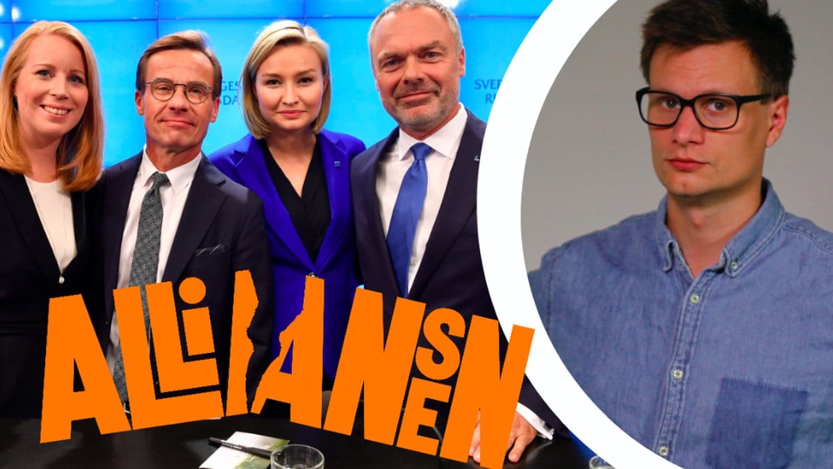 De fyra Allians-ledarna – till höger Karl Anders Lindahl. Montage. 
