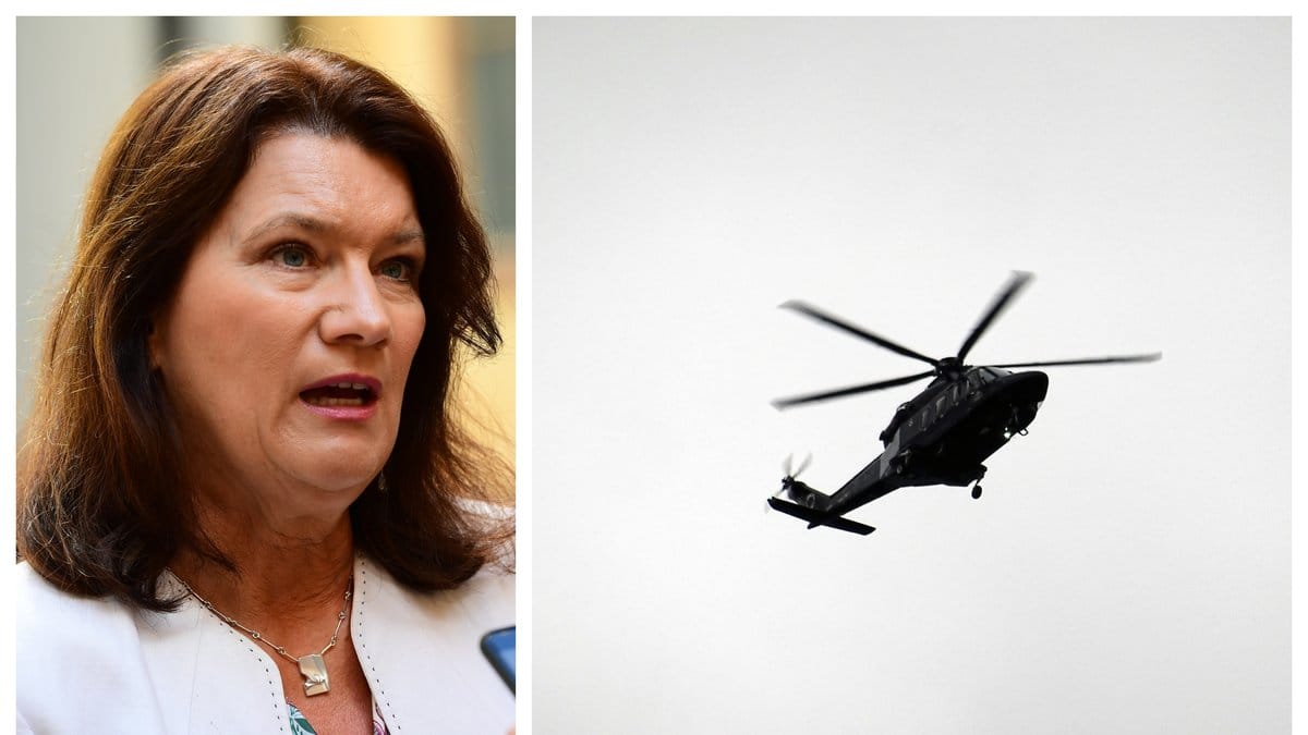 Ann Linde (S) var nära att krascha under en helikopterfärd i Ukraina.