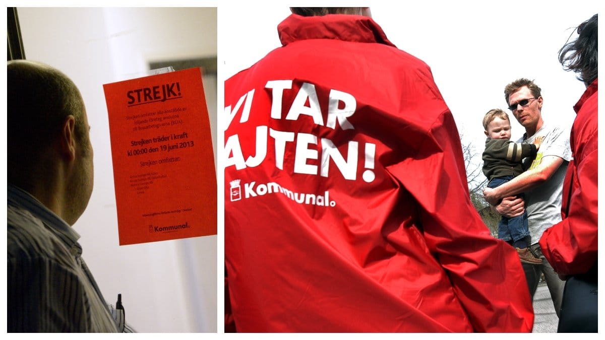 Kommunal strejk SKR avtalsrörelse strejkvakt blockad