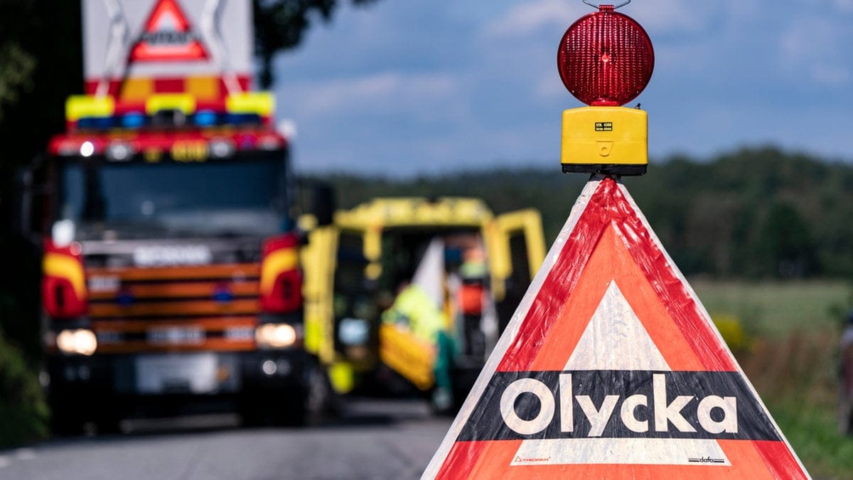 Olycka-skylt.