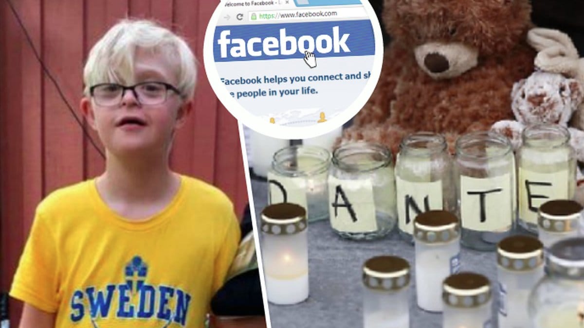 12-åriga Dante. Tända ljus för Dante och en nalle. Facebook