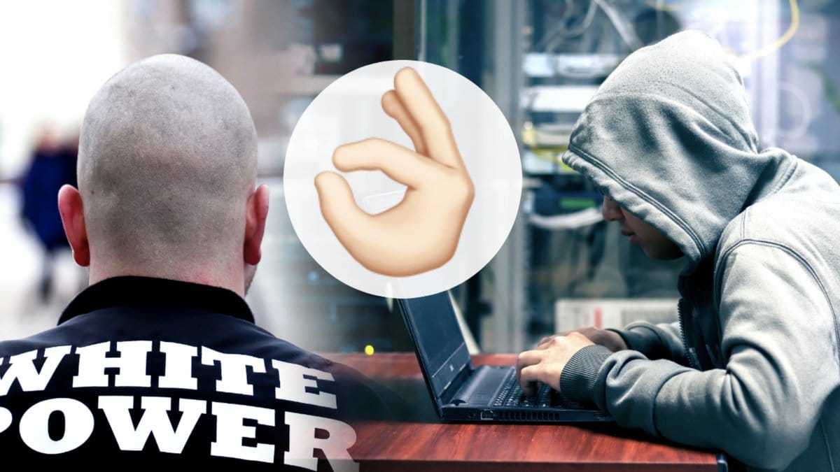 Vit maktgrupper använder symbolen för ok. 
