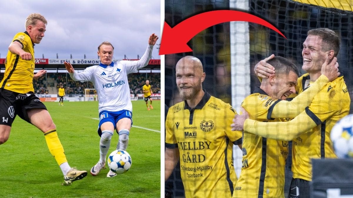 Mjällby Norrköpingmatchen på plan. 