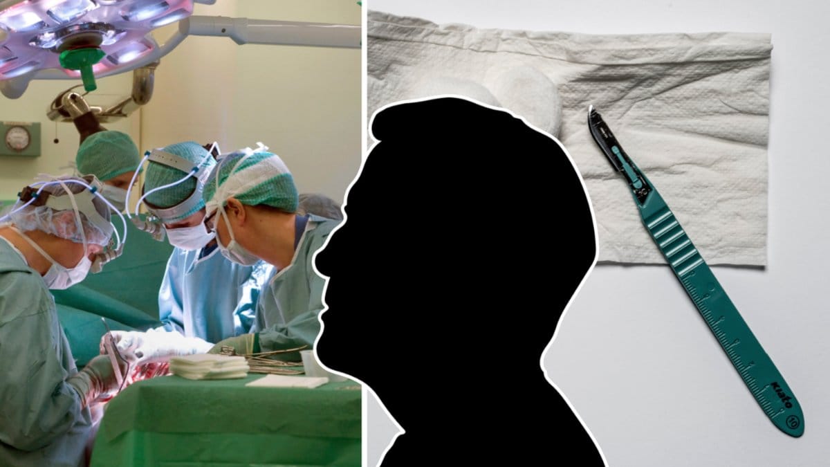 Operationssal och skalpell.