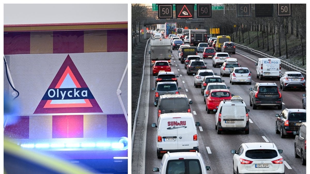 Olyckan inträffade på E4 i höjd med Linköping.