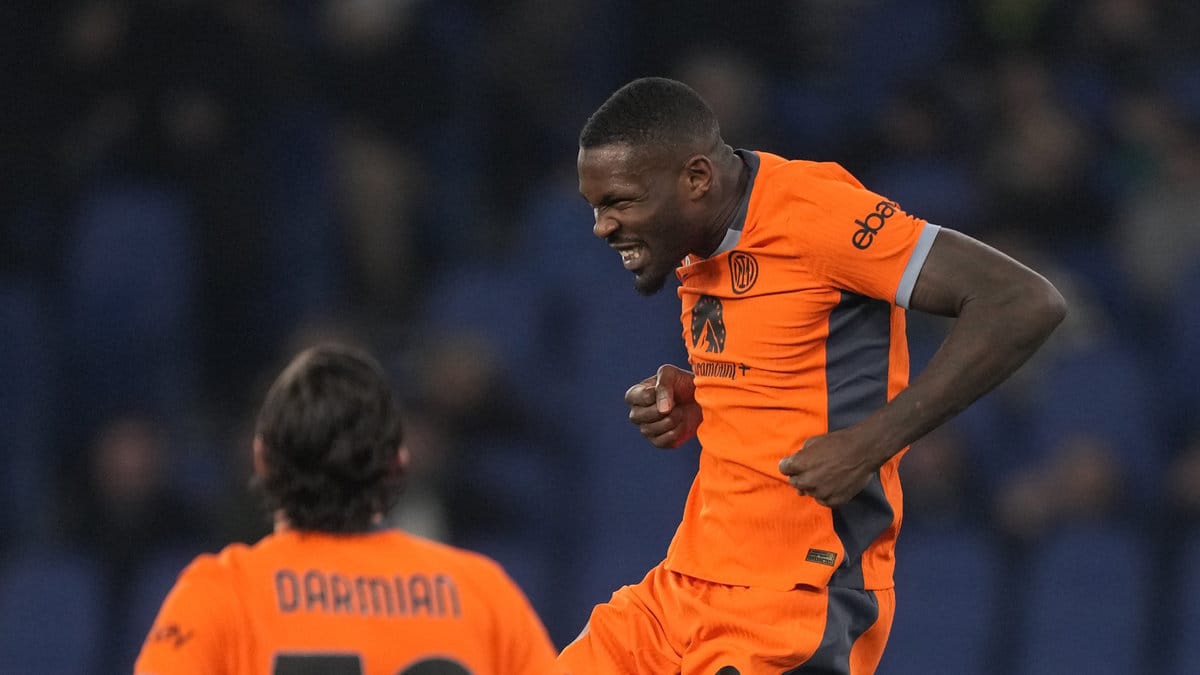 Marcus Thuram firar efter 2-0 målet mot Lazio.