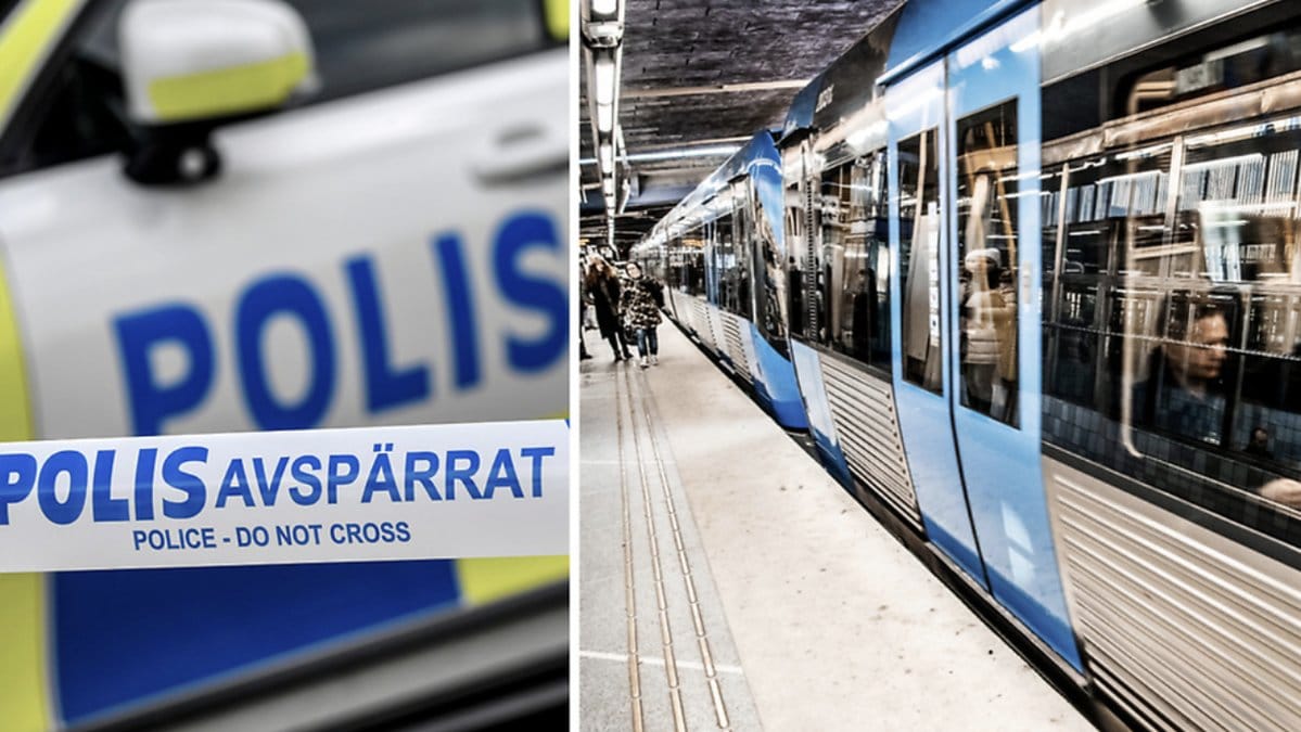 En stickskadad man har anträffats på en tågperrong i Stockholm.