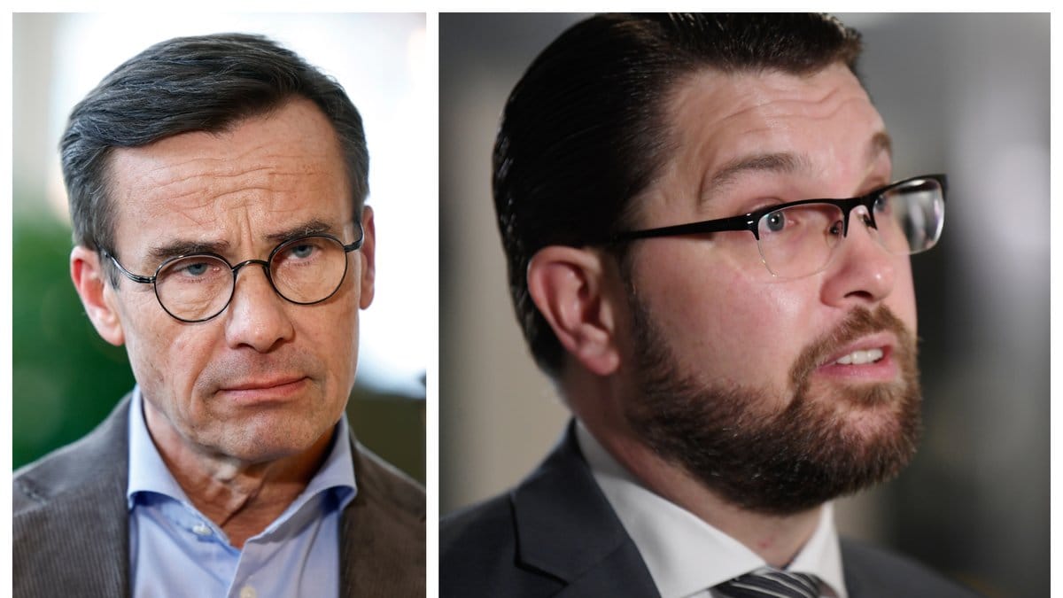 Ulf Kristersson (M) kritiserar Jimmie Åkessons (SD) uttalande om Vladimir Putin och Joe Biden.