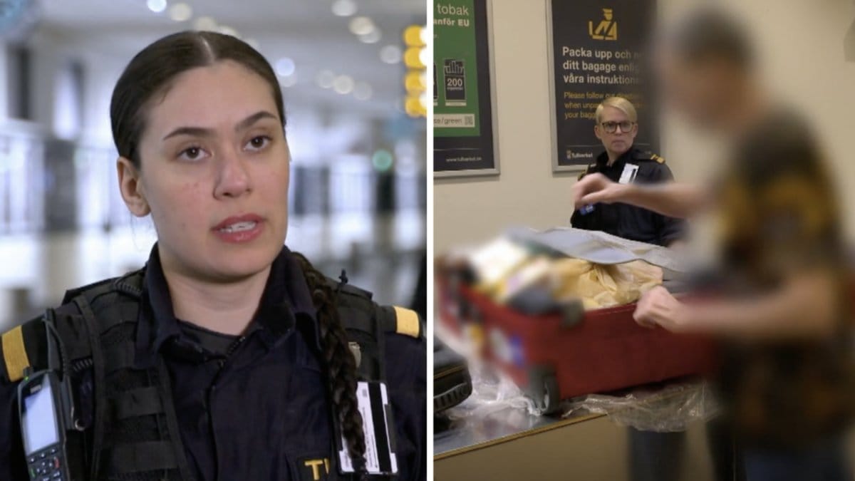 Olivia stoppar en man på Arlanda i Gränsbevakarna Sverige