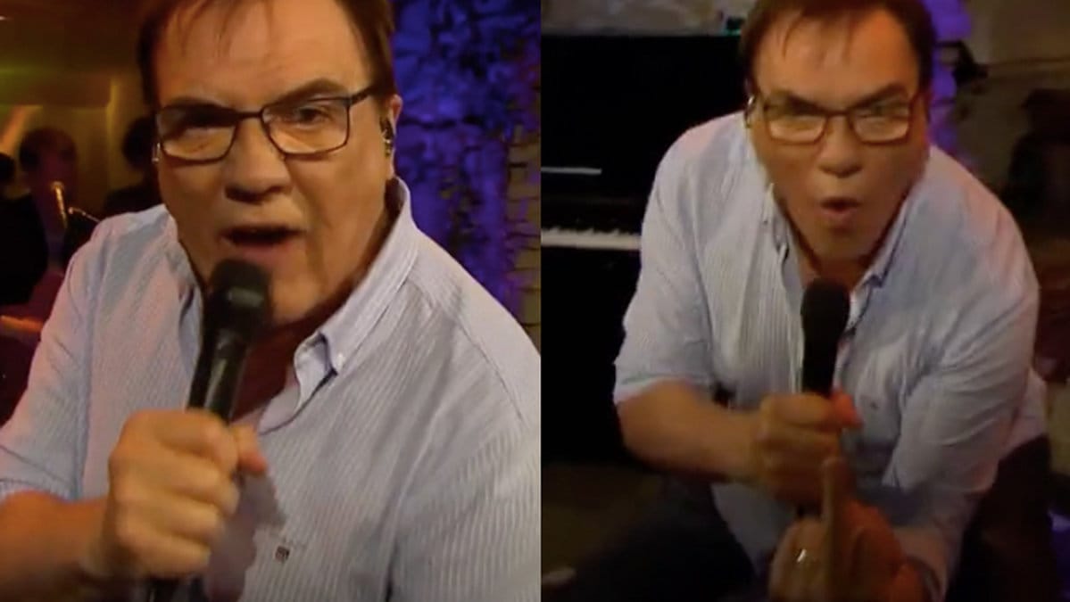 Christer Sjögren pekar fuck you i Så mycket bättre