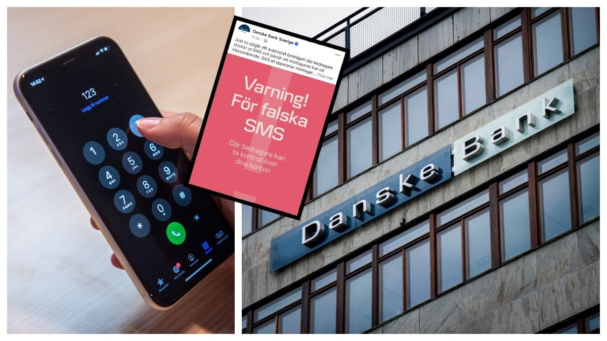 Danske Bank varnar för bedragare. 