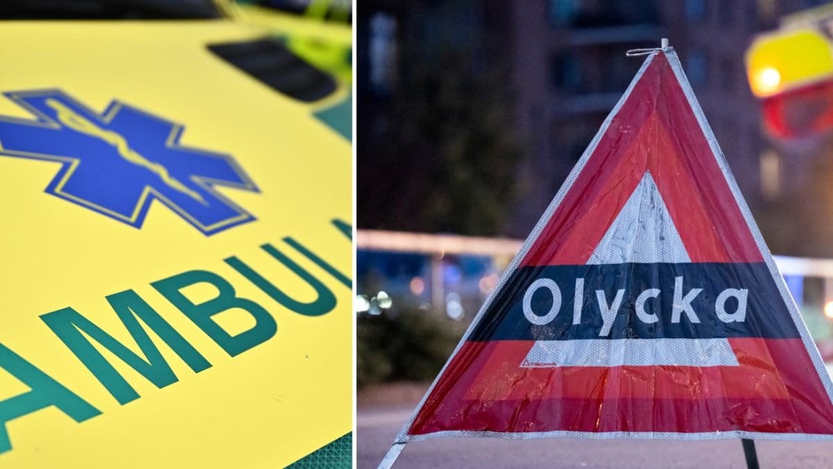 ambulans och trafikolycka-skylt