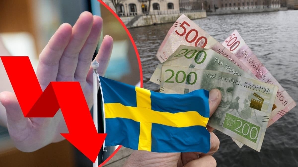 Pengar, stopphand, svensk flagga