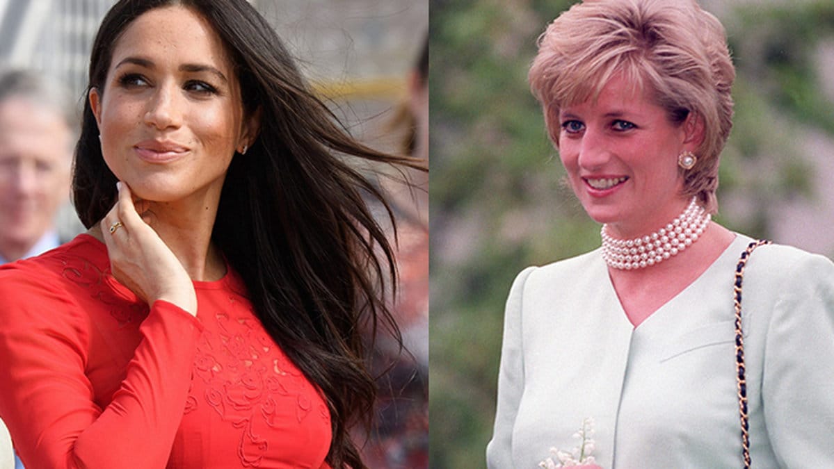 Meghan Markle, hertiginnan av Sussex, och prinsessan Diana