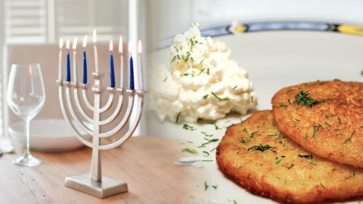 En menora och latkes