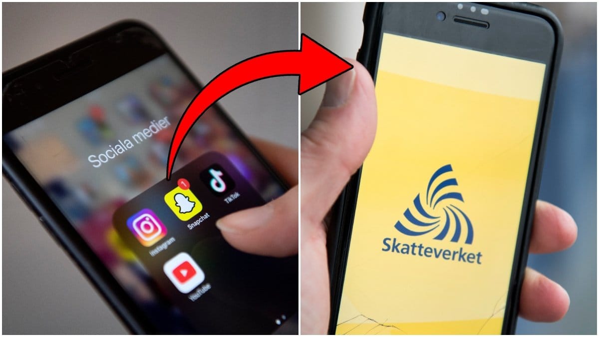 Har du synts på Tiktok, Instagram, Facebook, Youtube eller Snapchat? Då kan du vara skatteskyldig.