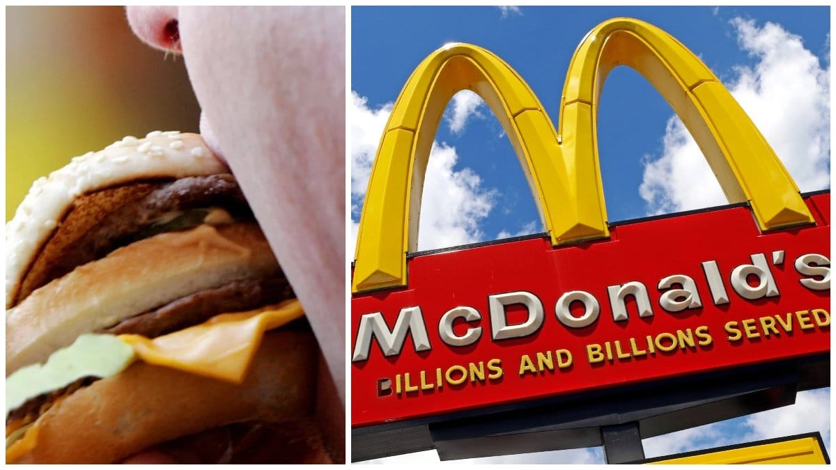 Ett stort antal personer har blivit sjuka efter att ha ätit mat på McDonald's i USA.