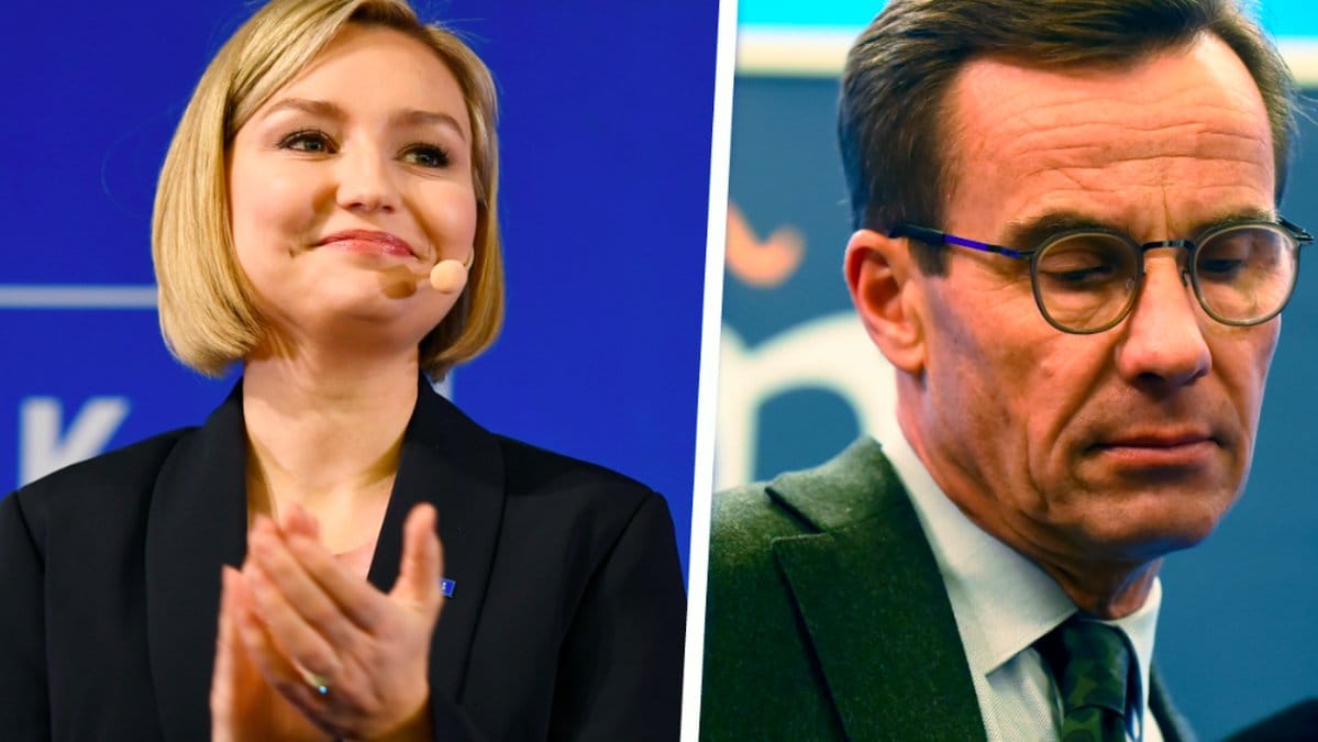 Ebba Busch Thor och Ulf Kristersson. Kollage. 